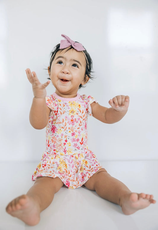 Bedtime Blooms Twirl Dress with Bodysuit