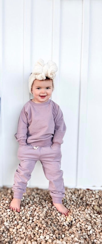 Organic Cotton Jogger Set Purple